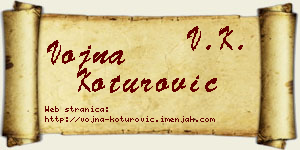 Vojna Koturović vizit kartica